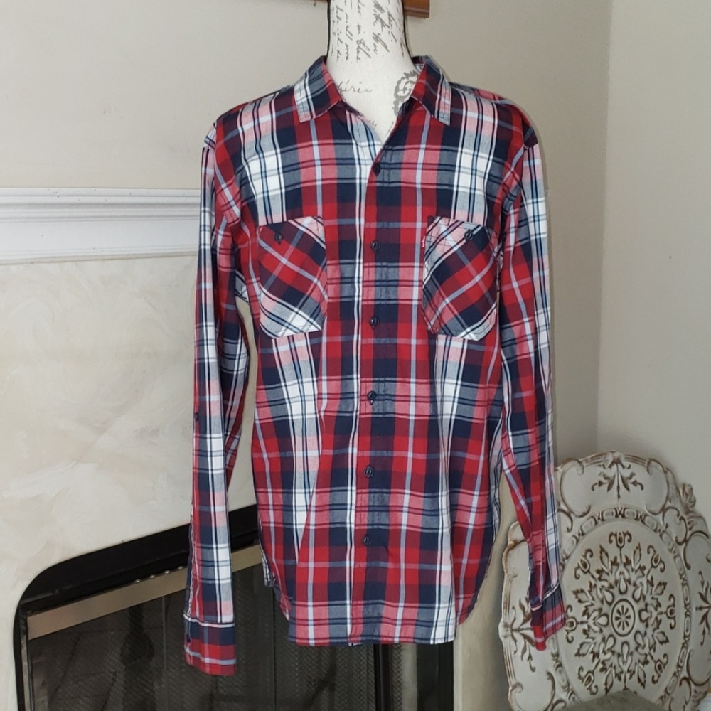EUC♡ LEVI'S PLAID BUTTON DOWN